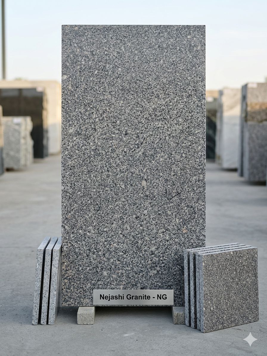 Nejashi Granite — reddish black granite from Axum Granite, Addis Ababa
